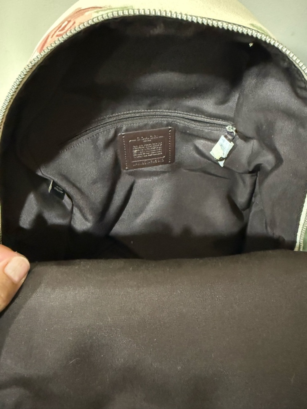 Coach Mini Backpack – Pink Painted Rose Print – Floral Leather Bag - Picture 5 of 5